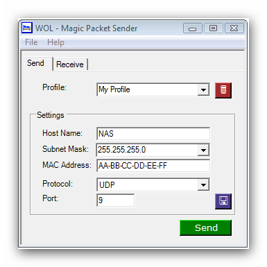 WOL Magic Packet Sender