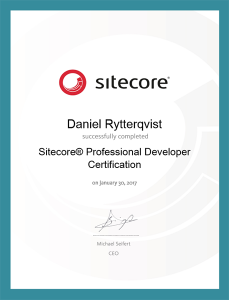 Sitecore Professional Developer