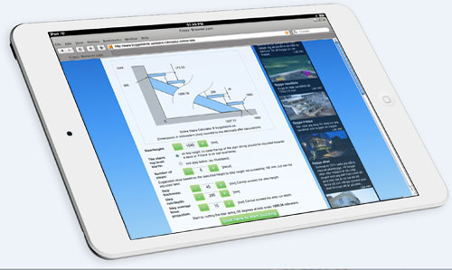 Stairs Calculator i Safari på en iPad