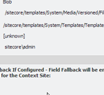 Sitecore Eable Fallback Blob