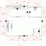 Skalenlig planritning badrum