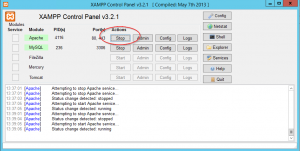 XAMPP Control Panel