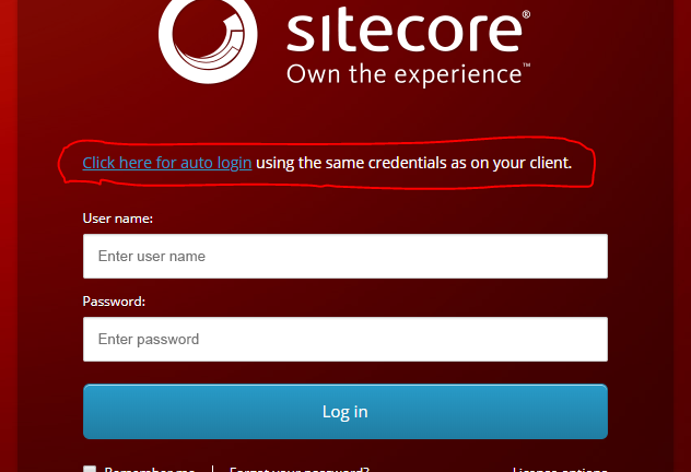 Log in to Sitecore using Single Sign On